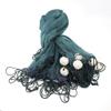 Hand Made Beach Seine, Green Fishing Gill Nets Drag Nets Nylon Beach Seine, with PVC Foam Float Bobbers and Lead Sinkers, Fishing Equipment Beach Drag Net view 1