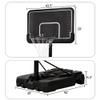 Portable Basketball Hoop & Goals with Vertical Jump Measurement, Basketball System 6.6-10ft Height Adjustment and Wheels, 43" Backboard, Outdoor Basketball System Stand for Both Indoor Outdoor view 3