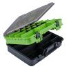 THKFISH Fishing Tackle Box Organizer Double Layer Tackle Storage Fishing Boxes Outdoor Box with Adjustable Dividers 14.96 * 10.23 * 4.5in Green view 1