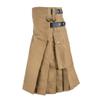 Gothic Kilt for Mens Vintage Utility Kilt Scotland 2022 Fall Winter Sport Skirts Kendo Pocket Skirts Scottish Clothing A- Khaki view 1