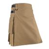 Gothic Kilt for Mens Vintage Utility Kilt Scotland 2022 Fall Winter Sport Skirts Kendo Pocket Skirts Scottish Clothing A- Khaki view 2