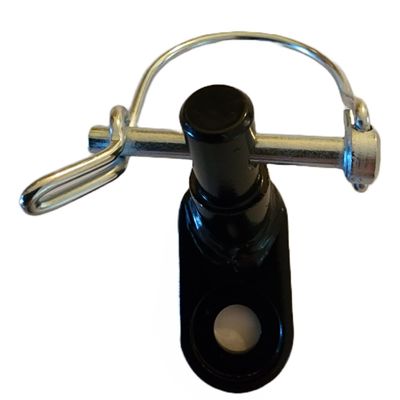 Bicycle Trailer Hitch with Locking Clip to Connect to Dog Trailer Arm