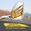 Pairs of Distinctive Skull Skeleton Hand Bike Mirror, Bicycle Mirrors for Handlebars with Mount Holder Clamp Adaptor 10mm for Scooter Moped Bike Standard Bike Motorcycle (Gold) view 4