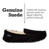 Clarks Shearling Moccasin House Slippers for Men - Indoor/Outdoor Gift for Him BLACK 13 view 2