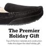 Clarks Shearling Moccasin House Slippers for Men - Indoor/Outdoor Gift for Him BLACK 13 view 4
