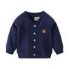 Children Toddler Kids Infant Baby Boys Girls Long Sleeve Cartoon Embroidery Patchwork Little Boy Coat (Navy, 2-3 Years) view 1