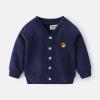 Children Toddler Kids Infant Baby Boys Girls Long Sleeve Cartoon Embroidery Patchwork Little Boy Coat (Navy, 2-3 Years) view 3