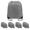 BeeGreen 20 pieces Wholesale Grey Drawstring Backpack Bags Cinch Bags Bulk Heavy Duty String Backpack Machine Washable Lightweight Sackpack Outdoor Sport Bags for Men Women