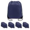 BeeGreen 20 pieces Wholesale Navy Blue Drawstring Backpack Bags Cinch Bags Bulk Heavy Duty String Backpack Machine Washable Sackpack Sport Bags for Men Women