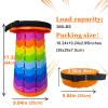 Jakuva Retractable Folding Camping Stool, Collapsible Telescoping Stool Portable Stool with Max Load 360lbs for Adults for Indoor Outdoor Fishing Hiking Gardening Travel, Orange view 3
