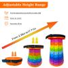 Jakuva Retractable Folding Camping Stool, Collapsible Telescoping Stool Portable Stool with Max Load 360lbs for Adults for Indoor Outdoor Fishing Hiking Gardening Travel, Orange view 4
