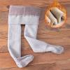 Toddler Kids Baby Girls Cotton Fleece Lined Solid Warm Leggings Pantihose Stretchy Basic Baby Leggings (GY1, 4-5 Years) view 3