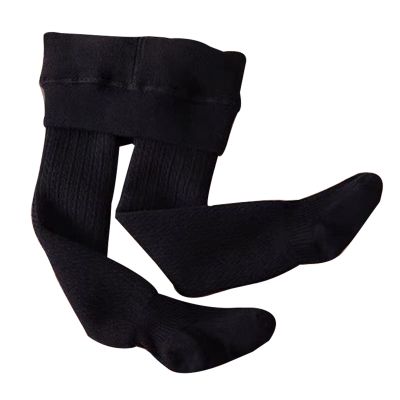 Toddler Kids Baby Girls Cotton Fleece Lined Solid Warm Leggings Pantihose Stretchy Basic Baby (Black, 6-7 Years)