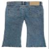 KIDSCOOL SPACE Little Girls Jeans,Ripped Holes Stretchy Bell-Bottom Slim Boot Cut Denim Pants,Blue,3-4 Years view 2