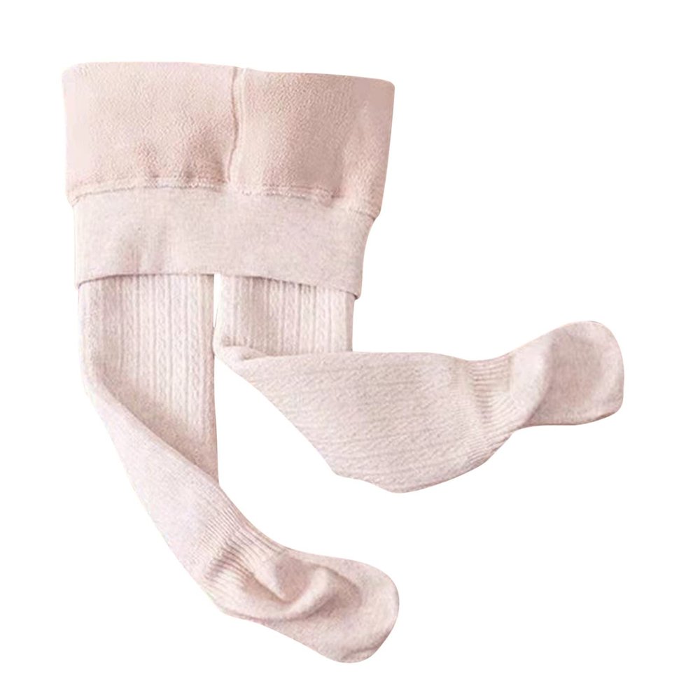Toddler Kids Baby Girls Cotton Fleece Lined Solid Warm Leggings Pantihose Stretchy Basic Baby Leggings (A, 6-7 Years)