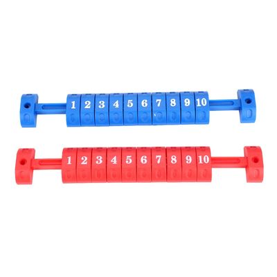 VBESTLIFE Foosball Score Counter, 2Pcs/Set Table Football Scorekeeper with Ergonomic Scoring Keys Number Indicators for Game Room Home Use (Red and Blue)