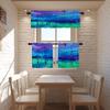 BaoNews Colorful Abstract Oil Kitchen Valances for Windows,Pink Marble Brush Blackout Valances Curtains Multilayer Polyester Drapes for Kitchen Bedroom 2 Pack 52X16 Inches view 2