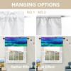 BaoNews Colorful Abstract Oil Kitchen Valances for Windows,Pink Marble Brush Blackout Valances Curtains Multilayer Polyester Drapes for Kitchen Bedroom 2 Pack 52X16 Inches view 4