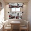 BaoNews Oil Painting Canvas Kitchen Valances for Windows,Street View of London River Bus Bridge Blackout Valances Curtains Multilayer Polyester Drapes for Kitchen Bedroom 2 Pack 52X16 Inches view 2