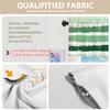 BaoNews Apple Green Brushstrokes Kitchen Valances for Windows,Apple Green with White Stripe Blackout Valances Curtains Multilayer Polyester Drapes for Kitchen Bedroom 2 Pack 52X16 Inches view 3