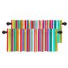 BaoNews Colorful Plaid Striped Abstract Kitchen Valances for Windows,Rainbow Multicolor Stripes Blackout Valances Curtains Multilayer Polyester Drapes for Kitchen Bedroom 2 Pack 52X18 Inches view 1