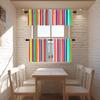 BaoNews Colorful Plaid Striped Abstract Kitchen Valances for Windows,Rainbow Multicolor Stripes Blackout Valances Curtains Multilayer Polyester Drapes for Kitchen Bedroom 2 Pack 52X18 Inches view 2