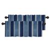 BaoNews Striped Blue and White Kitchen Valances for Windows,Colorful Striped Fabric Blackout Valances Curtains Multilayer Polyester Drapes for Kitchen Bedroom 2 Pack 52X16 Inches view 1