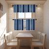 BaoNews Striped Blue and White Kitchen Valances for Windows,Colorful Striped Fabric Blackout Valances Curtains Multilayer Polyester Drapes for Kitchen Bedroom 2 Pack 52X16 Inches view 2