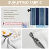 BaoNews Striped Blue and White Kitchen Valances for Windows,Colorful Striped Fabric Blackout Valances Curtains Multilayer Polyester Drapes for Kitchen Bedroom 2 Pack 52X16 Inches view 3