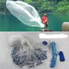 10FT Hand Cast Fishing Net with Sinker Easy Throw Cast Nets for Fishing, Nylon Line Network Bait Mesh Fish Net, with Dense Mesh and Durable Bottom Rope view 1