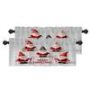 BaoNews Christmas Cute Santa Kitchen Valances for Windows,Christmas Gnomes in Red Hats On Gray Blackout Valances Curtains Multilayer Polyester Drapes for Kitchen Bedroom 2 Pack 52X16 Inches view 1