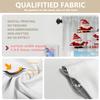 BaoNews Christmas Cute Santa Kitchen Valances for Windows,Christmas Gnomes in Red Hats On Gray Blackout Valances Curtains Multilayer Polyester Drapes for Kitchen Bedroom 2 Pack 52X16 Inches view 3