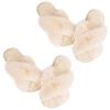 Ankis Women's Fuzzy Slippers Cross Band Open Toe Memory Foam Fluffy Plush House Slippers Indoor Outdoor Cozy Slipper Slides for Wedding Bride Pregnancy view 1