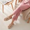 Ankis Women's Fuzzy Slippers Cross Band Open Toe Memory Foam Fluffy Plush House Slippers Indoor Outdoor Cozy Slipper Slides for Wedding Bride Pregnancy view 2