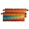 BaoNews Aqua Red Abstract Painting Kitchen Valances for Windows,Pastel Art Watercolor Blackout Valances Curtains Multilayer Polyester Drapes for Kitchen Bedroom 2 Pack 52X16 Inches view 1