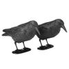 VicBre 2PCS Black Crow Decoys with Feet and Pole Full Body Hunting Halloween Garden Decoration view 1