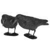 VicBre 2PCS Black Crow Decoys with Feet and Pole Full Body Hunting Halloween Garden Decoration view 2