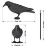 VicBre 2PCS Black Crow Decoys with Feet and Pole Full Body Hunting Halloween Garden Decoration view 3