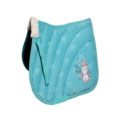 Rhinegold Unicorn Saddle Pad - Pony - Aqua
