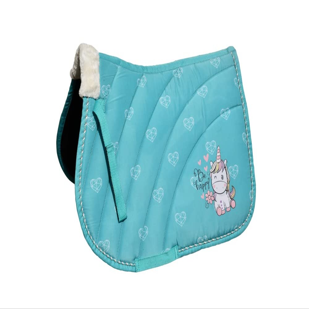 Rhinegold Unicorn Saddle Pad - Pony - Aqua