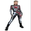 URVIP Womens Halloween Costume Skeleton Print Bodysuit Skinny Catsuit Jumpsuit Red Rose Skeleton M view 1