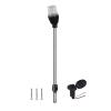 Besramtic Boat Stern Light Anchor Light LED Marine Navigation Lights All Round White Pole Removable 2 Pin Plug in with Base 10-24 volts 36 Inches (With threaded base) view 1