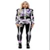 URVIP Women's Skull Skeleton Halloween Costume Jumpsuit Bodysuit Bodycon Outfit Butterfly Flower Skeleton XL view 1
