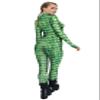 URVIP Womens Halloween Costume Skeleton Print Bodysuit Skinny Catsuit Jumpsuit Green Fish Scale S view 2