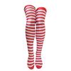 Sewroro Christmas Long Striped Socks, Red and White Striped Knee High Socks Christmas Costume Accessories view 1