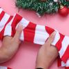 Sewroro Christmas Long Striped Socks, Red and White Striped Knee High Socks Christmas Costume Accessories view 2