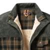 Maiyifu-GJ Men's Sherpa Lined Flannel Shirt Jacket Plaid Long Sleeve Fleece Button Down Shirts Winter Warm Shirt Outerwear (Light Green,Medium) view 2