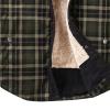 Maiyifu-GJ Men's Sherpa Lined Flannel Shirt Jacket Plaid Long Sleeve Fleece Button Down Shirts Winter Warm Shirt Outerwear (Dark Green,Large) view 4
