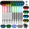 CareGames Soft Darts Set 12Packs with 4 Colors Plastic Shafts,Extra Flights,Points and Flight Protectors view 1