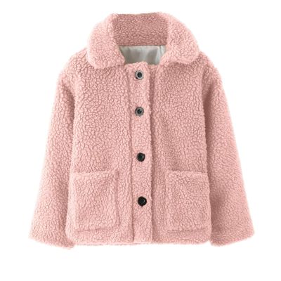 AnFeng Baby Girl Outfit Toddler Boys Girls Coat Winter Windproof Thicken Coat Jacket Child Warm Fleece Button (Pink, 1-2 Years)